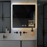 Espejo LED Cuadrado | Botones táctiles | Función antivaho | Temperatura de color ajustable - Reyze Seria Motivated Model 5